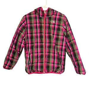 The North Face Reversible Pink Plaid Puffy Jacket Size XLarge 18